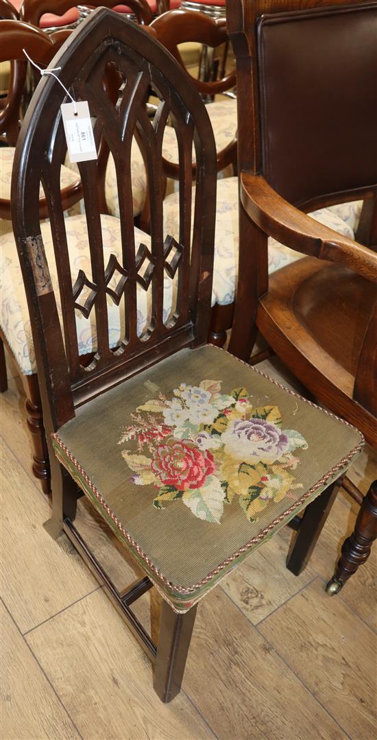 A Gothic style chair